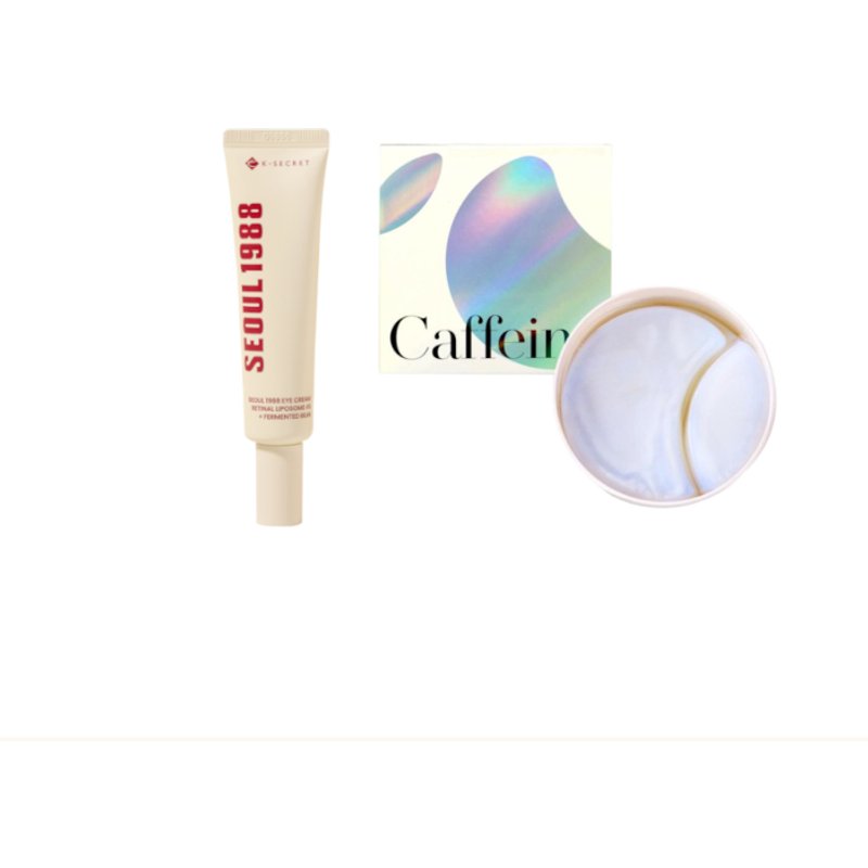 KSECRET - SEOUL 1988 Eye Cream : Retinal Liposome 4% + Fermented Bean - 30ml (1ea) + Instant Relief Eye Gel Patches - CAFFEINE