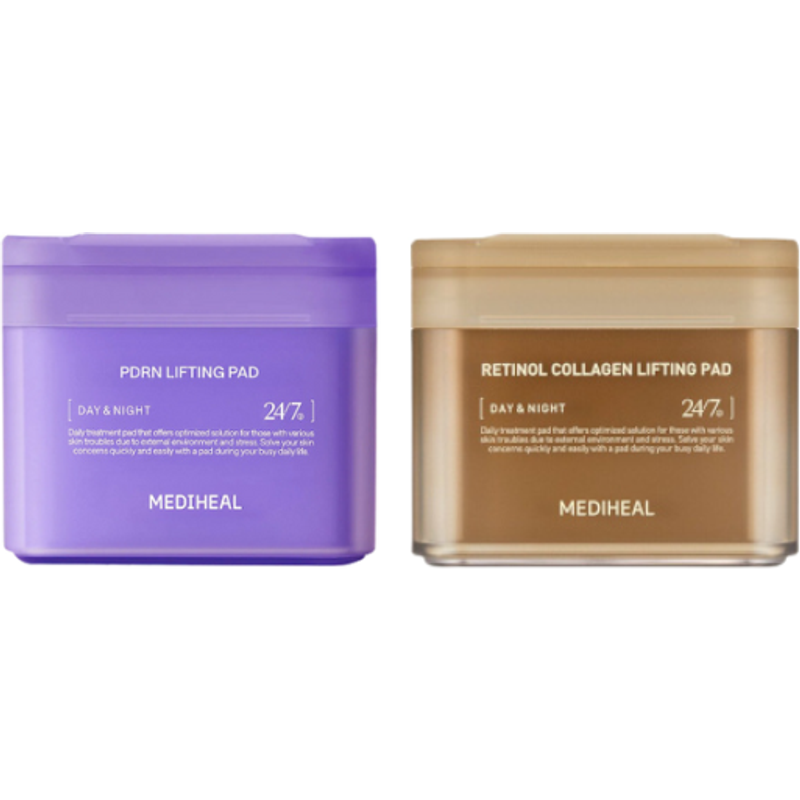 Mediheal - PDRN Lifting Pad - 100ea (1ea) & Retinol Collagen Lifting Pad - 100ea (1ea) Set