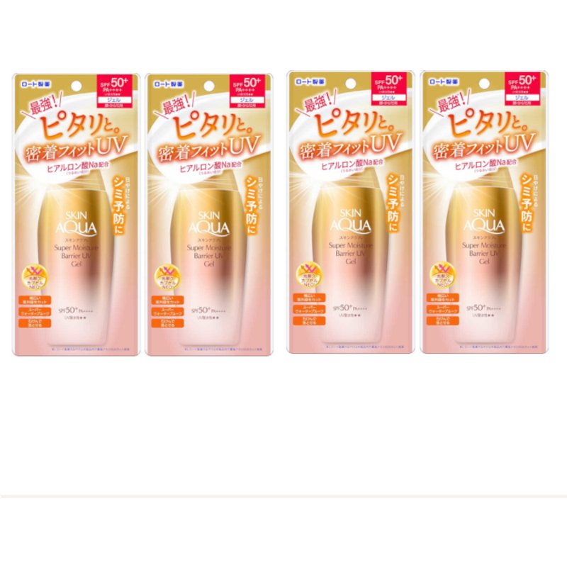 Rohto Mentholatum - Skin Aqua Super Moisture Barrier UV Gel SPF50+ PA++++ - 100g (4ea) Set