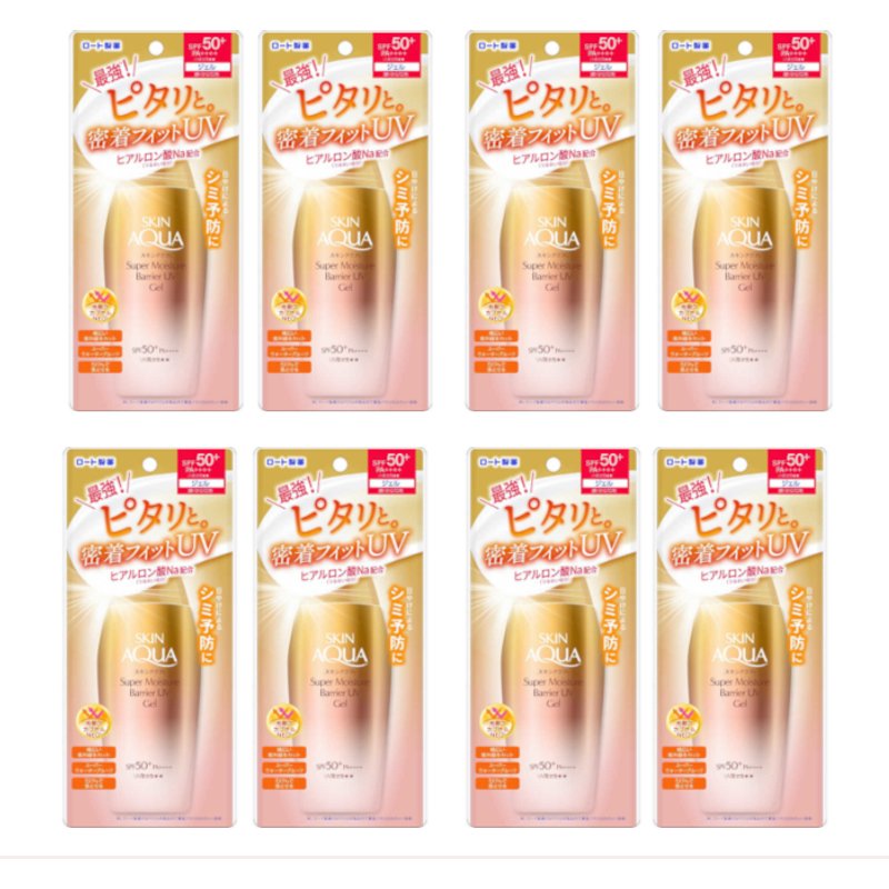 Rohto Mentholatum - Skin Aqua Super Moisture Barrier UV Gel SPF50+ PA++++ - 100g (8ea) Set