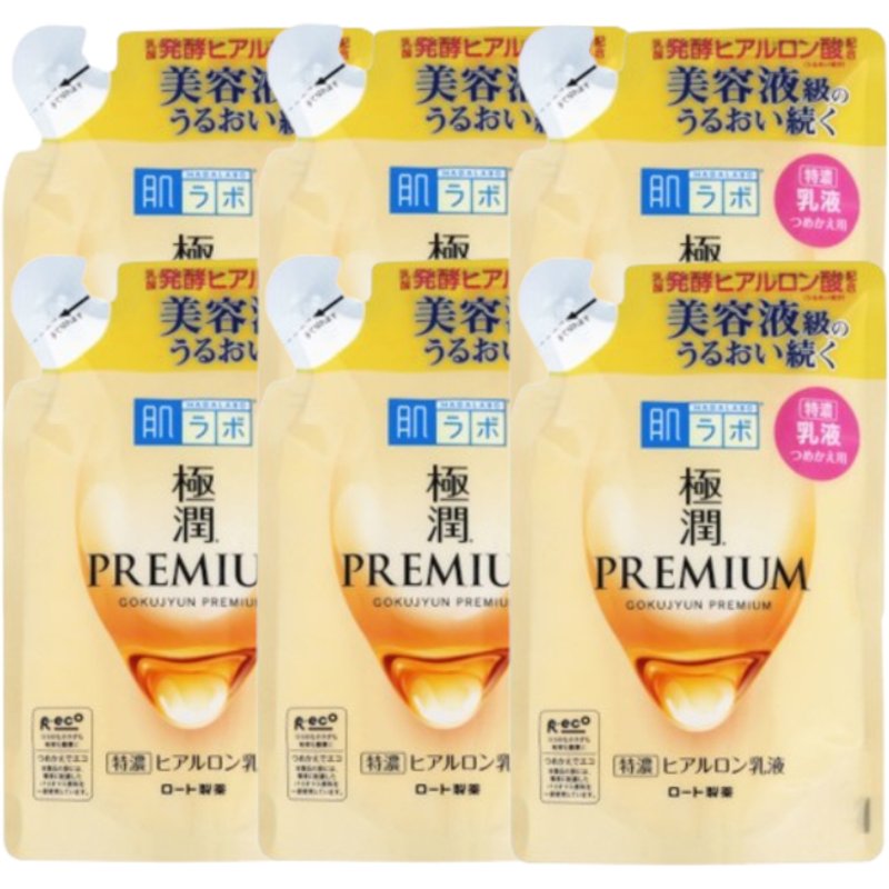 Rohto Mentholatum - Hada Labo Gokujyun Premium Emulsion Refill 2020 Edition - 140ml (6ea) Set