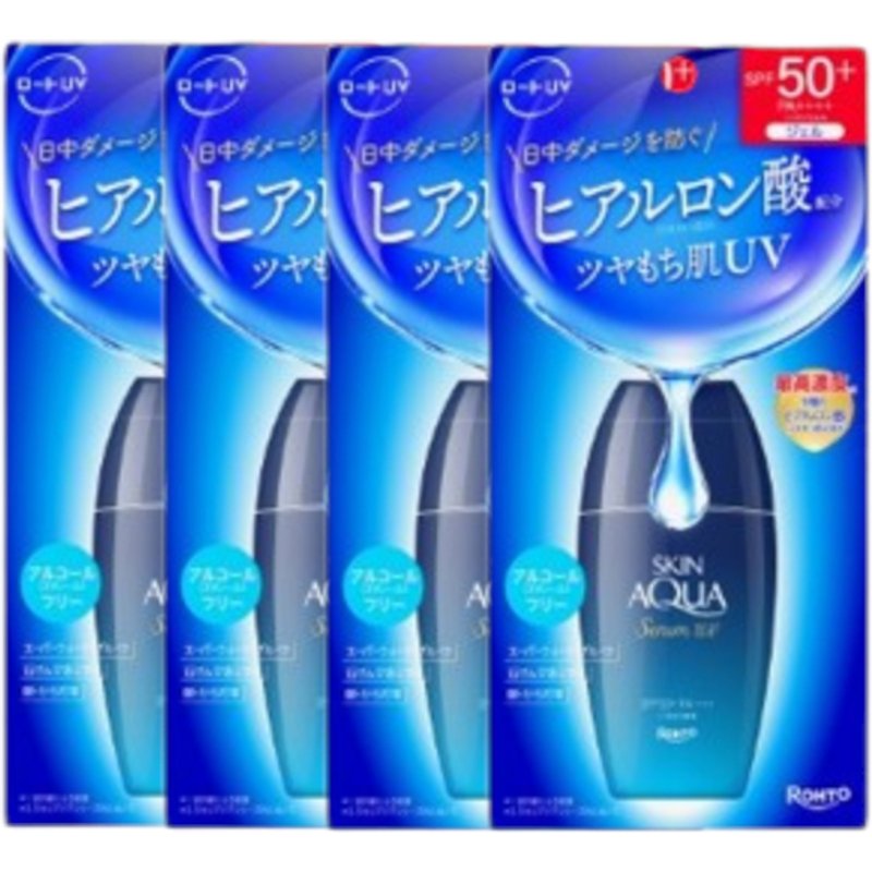 Rohto Mentholatum - Skin Aqua Hyaluronic Serum UV SPF50+ PA++++ - 70g - White (4ea) Set