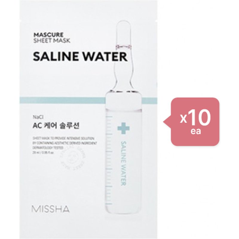 MISSHA Mascure Solution Sheet Mask - Saline Water - 1pc (10ea) Set