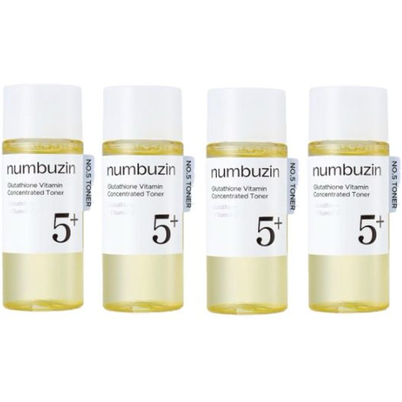 numbuzin - No.5+ Glutathione Vitamin Concentrated Toner - 30ml (4ea) Set
