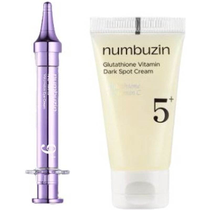 numbuzin - No.9 NAD+ Retinol Volumetox Eye Cream - 10ml (1ea) & No.5+ Glutathione Vitamin Dark Spot Cream - 15ml (1ea) Set