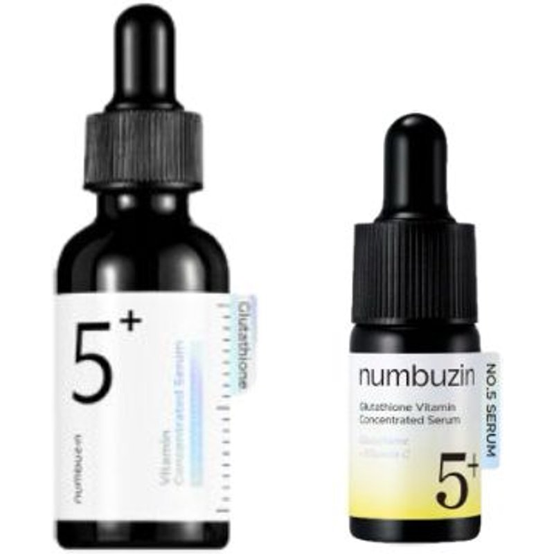 numbuzin - No.5+ Glutathione Vitamin Concentrated Serum - 30ml (1ea) & 10ml (1ea) Set