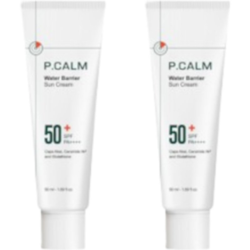 P.CALM - Water Barrier Sun Cream SPF50+ PA++++ - 50ml (2ea) Set