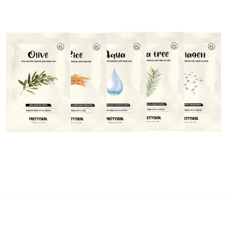 PRETTYSKIN - Total Solution Essential Sheet Mask Buffet Set (A)