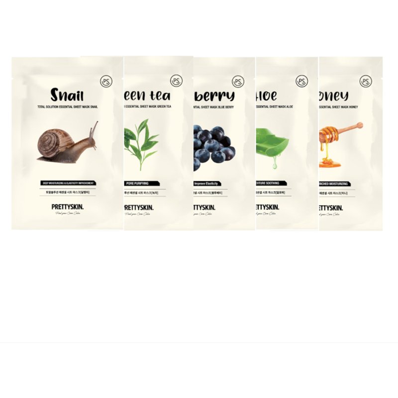 PRETTYSKIN - Total Solution Essential Sheet Mask Buffet Set (B)