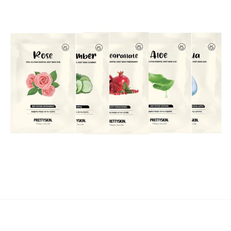 PRETTYSKIN - Total Solution Essential Sheet Mask Buffet Set (C)