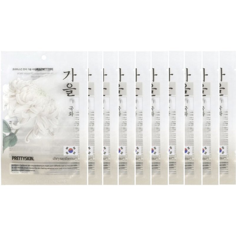 PRETTYSKIN - Hankook Fall Mask Pack - Chrysanthemum - 10ea Set