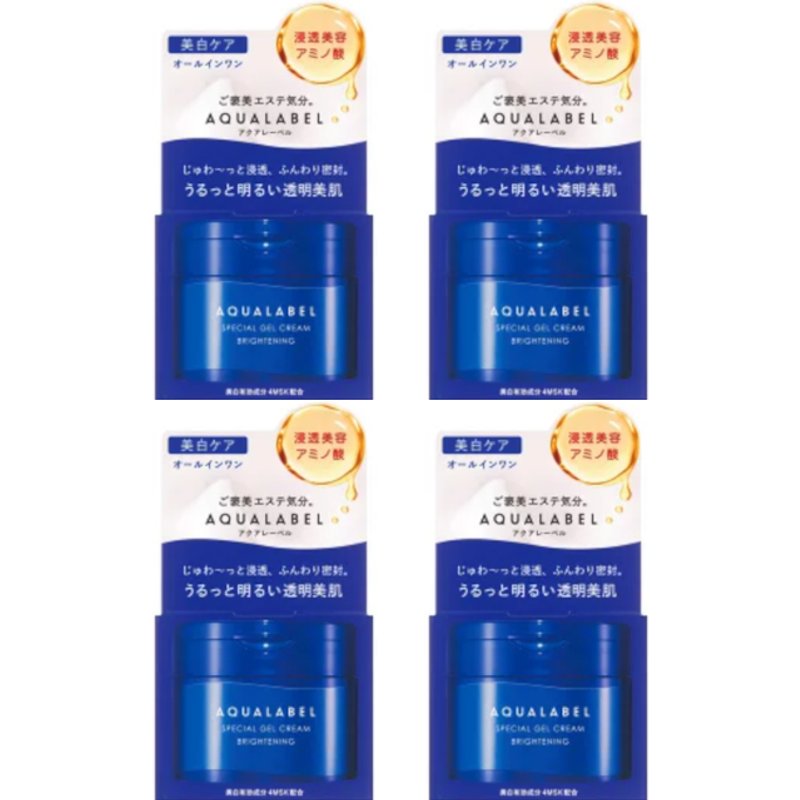 Shiseido - Aqua Label Special Gel Cream Brightening - 90g (4ea) Set