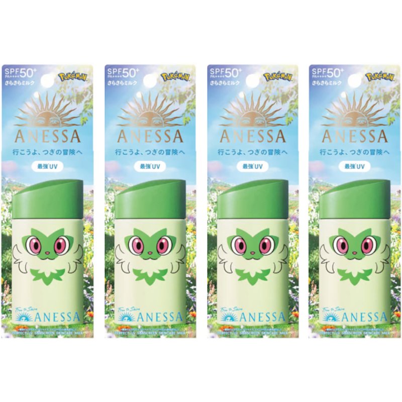 Shiseido Anessa Perfect UV Sunscreen Skincare Milk SPF 50+ PA++++ - 60ml - Sprigatito (4ea) Set