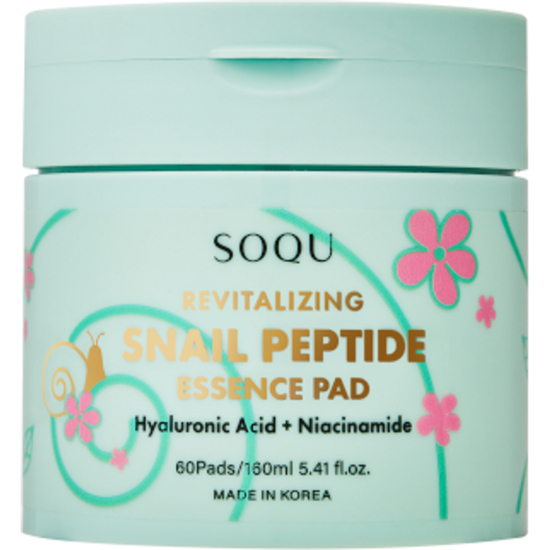 SOQU - Tampon revitalisant aux peptides d'escargot - 60pads/160ml