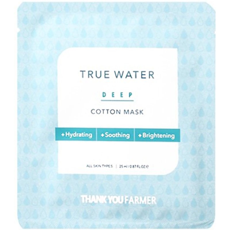 THANK YOU FARMER - True Water Deep Cotton Mask - 1pièce