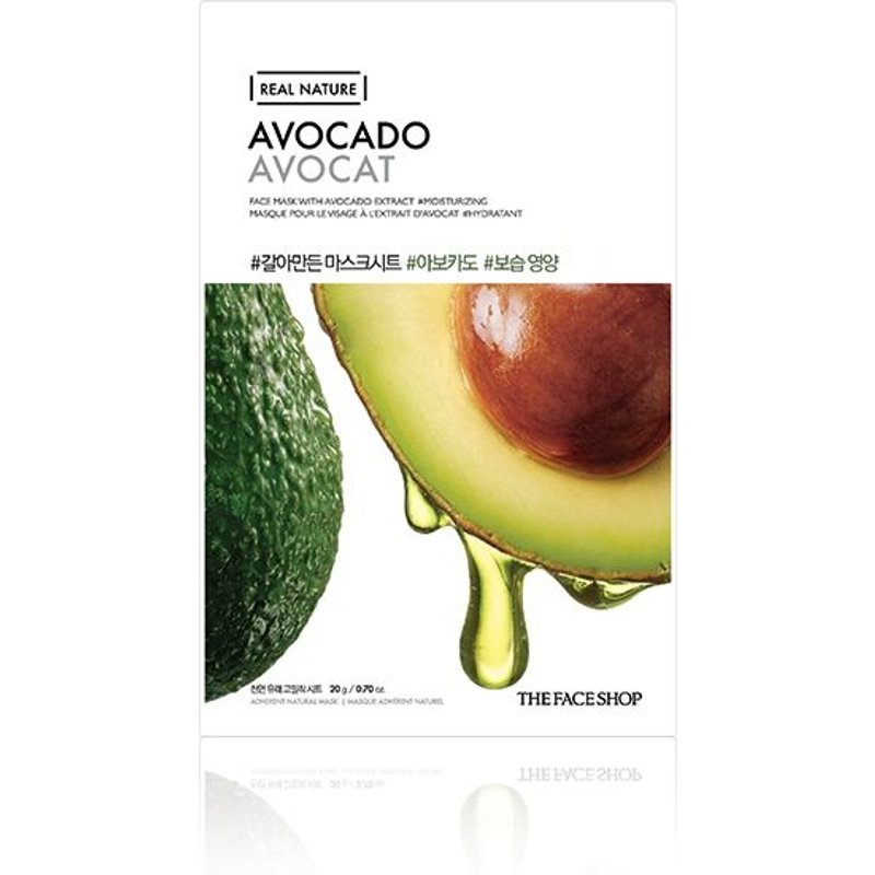 THE FACE SHOP - Nature réelle, Masque - Avocat - 1pièce