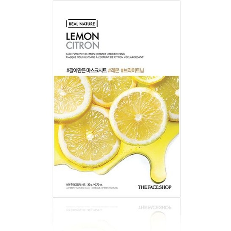 THE FACE SHOP - Nature réelle, Masque - Citron - 1pièce