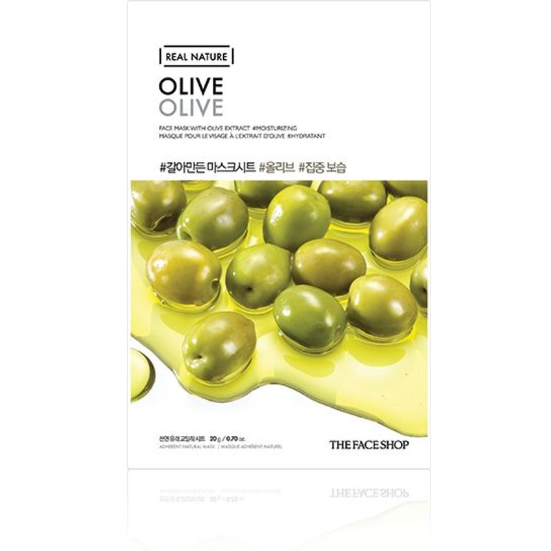 THE FACE SHOP - Nature réelle, Masque - Olive - 1pièce