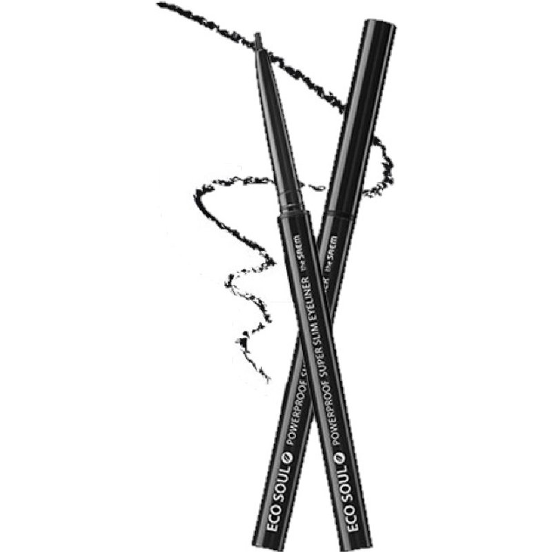 The Saem - Eye-liner ultra mince Eco Soul Powerproof - 0.1g - BK01 Night Black