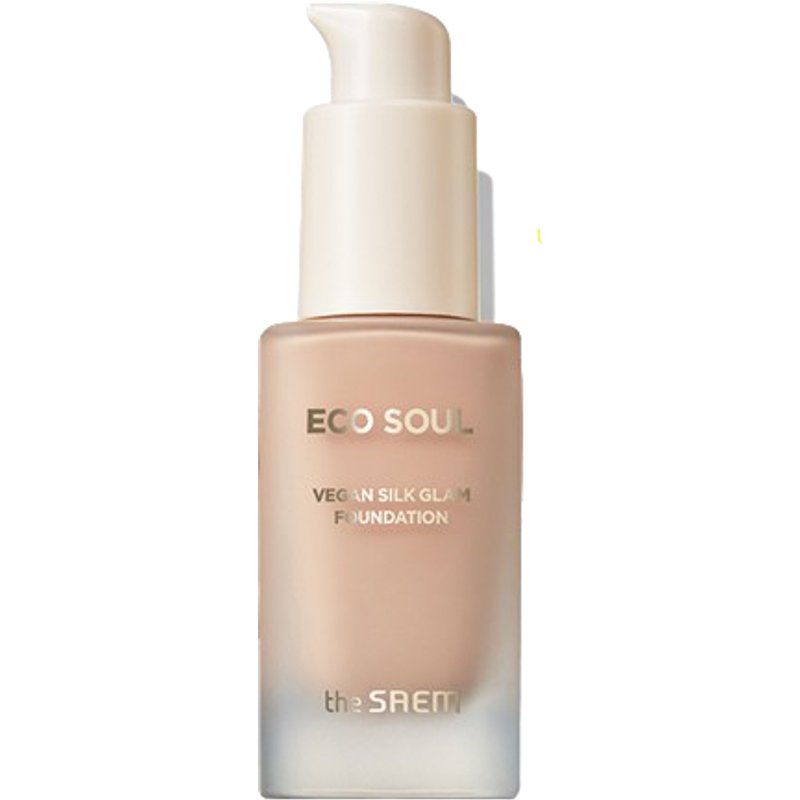 The Saem - Fond de teint Eco Soul Vegan Silk Glam SPF42 PA++ - 30ml - 21 Light Beige