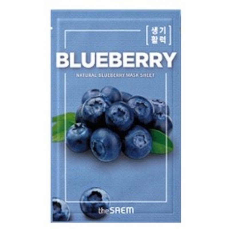 The Saem - Feuille de masque naturel - Blueberry - 1pièce