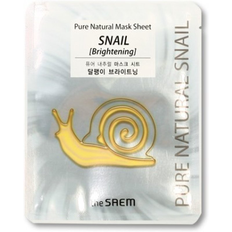 The Saem - Feuille de masque naturel pur - Snail Brightening - 1pièce