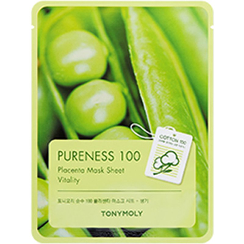 TONY MOLY - Pureness 100, Feuille de masque - Placenta - 1pièce
