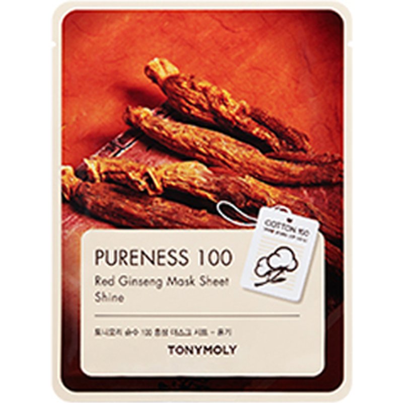 TONY MOLY - Pureness 100, Feuille de masque - Le ginseng rouge - 1pièce