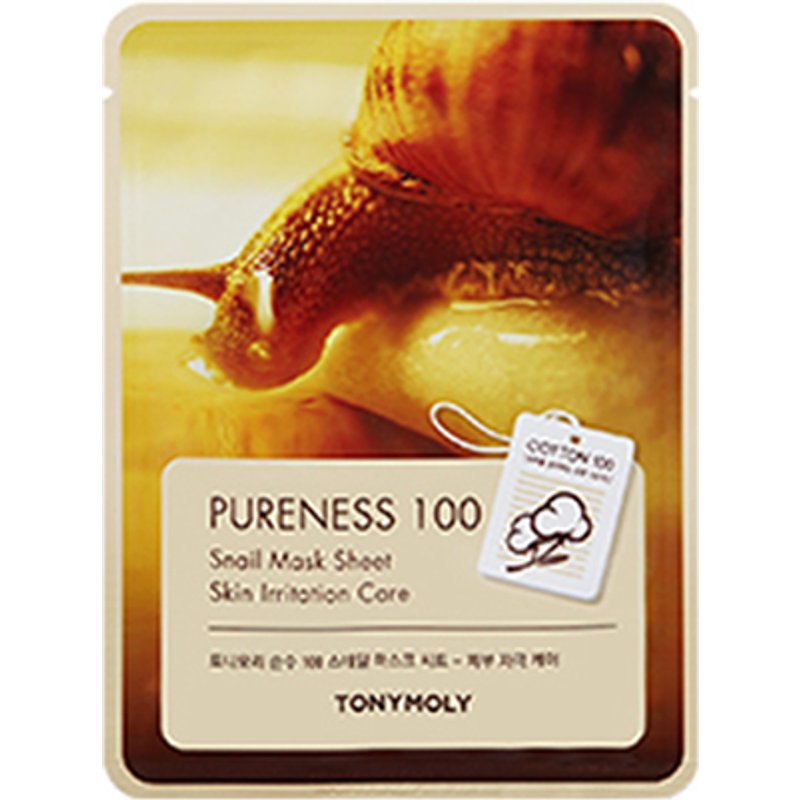 TONY MOLY - Pureness 100, Feuille de masque - Snail - 1pièce