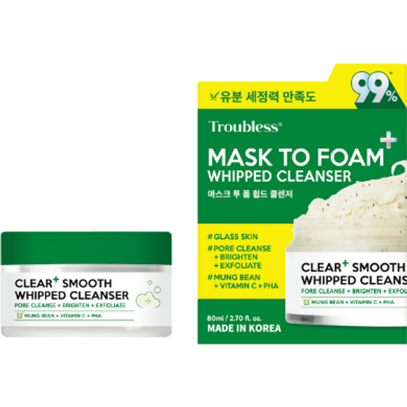 Troubless - Nettoyant fouetté Clear Plus Smooth - 80ml