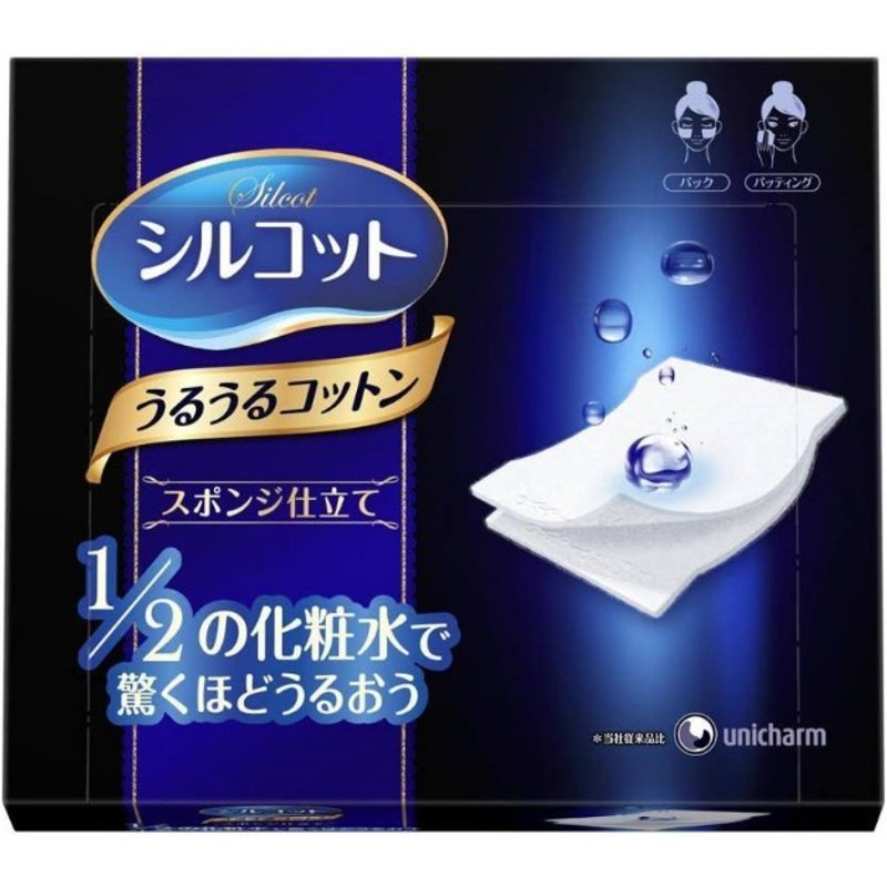 unicharm - Silcot éponge tactile Hydratante, tampons de coton