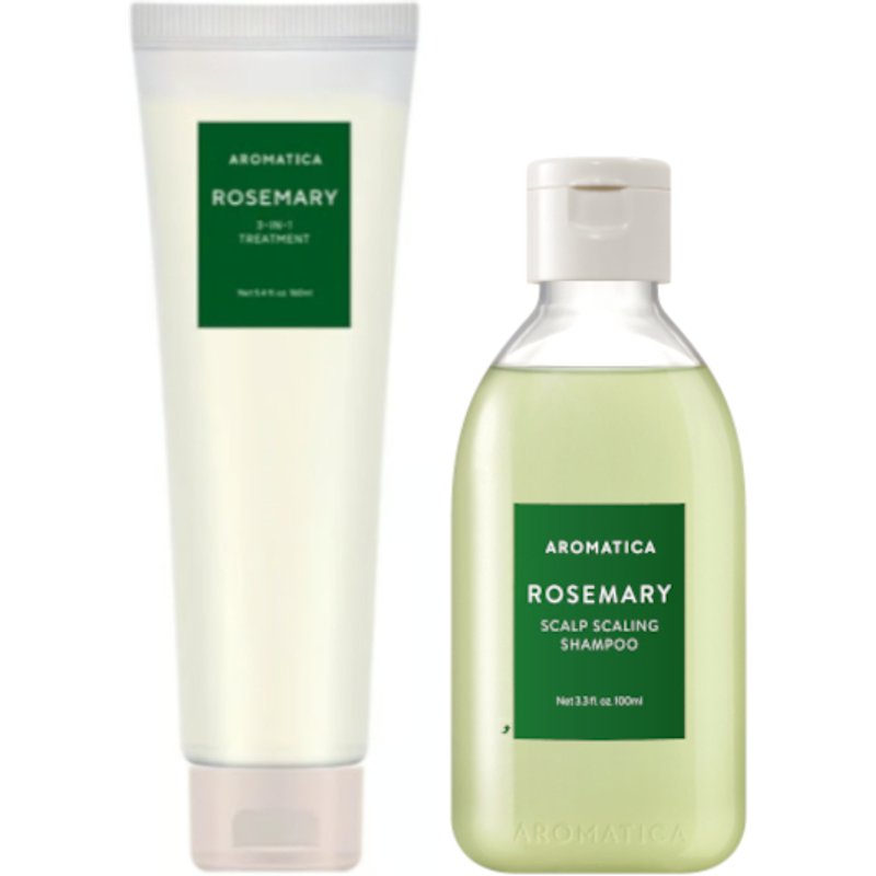 aromatica - Rosemary Hair Thickening Conditioner - 180ml (1ea) + Rosemary Scalp Scaling Shampoo - 100ml (1ea) Set