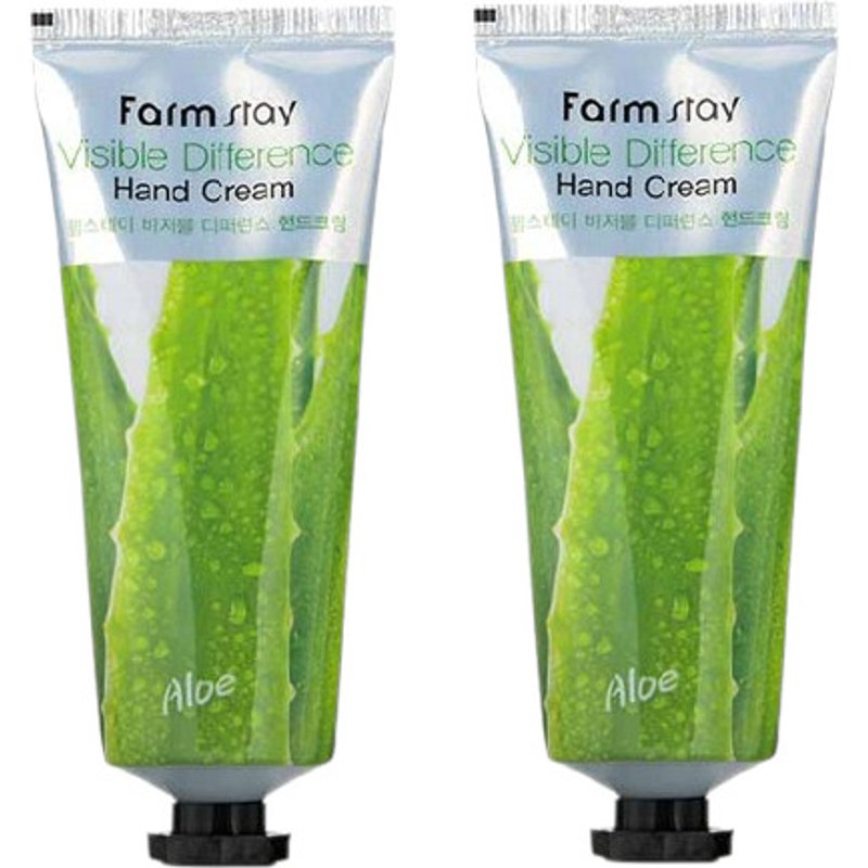 Farm Stay - Visible Difference Hand Cream - Aloe - 100ml (2ea) Set