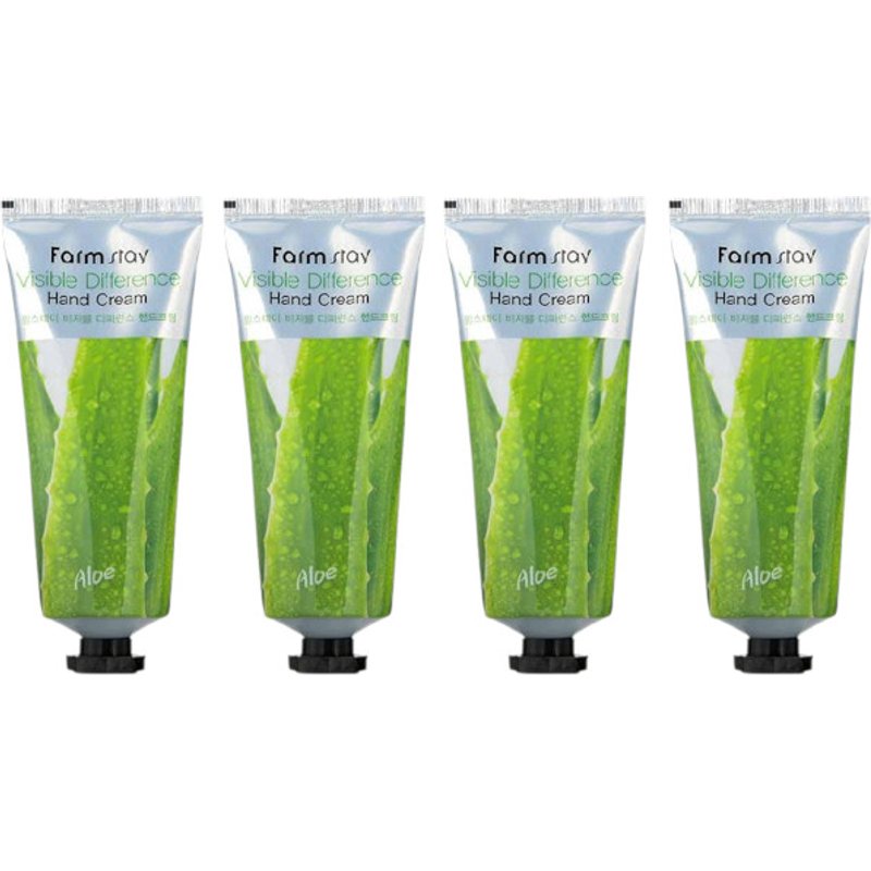 Farm Stay - Visible Difference Hand Cream - Aloe - 100ml (4ea) Set
