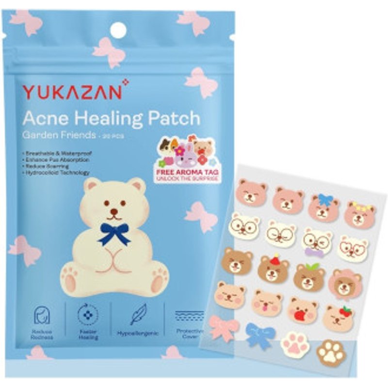 YUKAZAN - Patch hydrocolloïde pour la guérison de l'acné - 20pièces - Cutie Bear