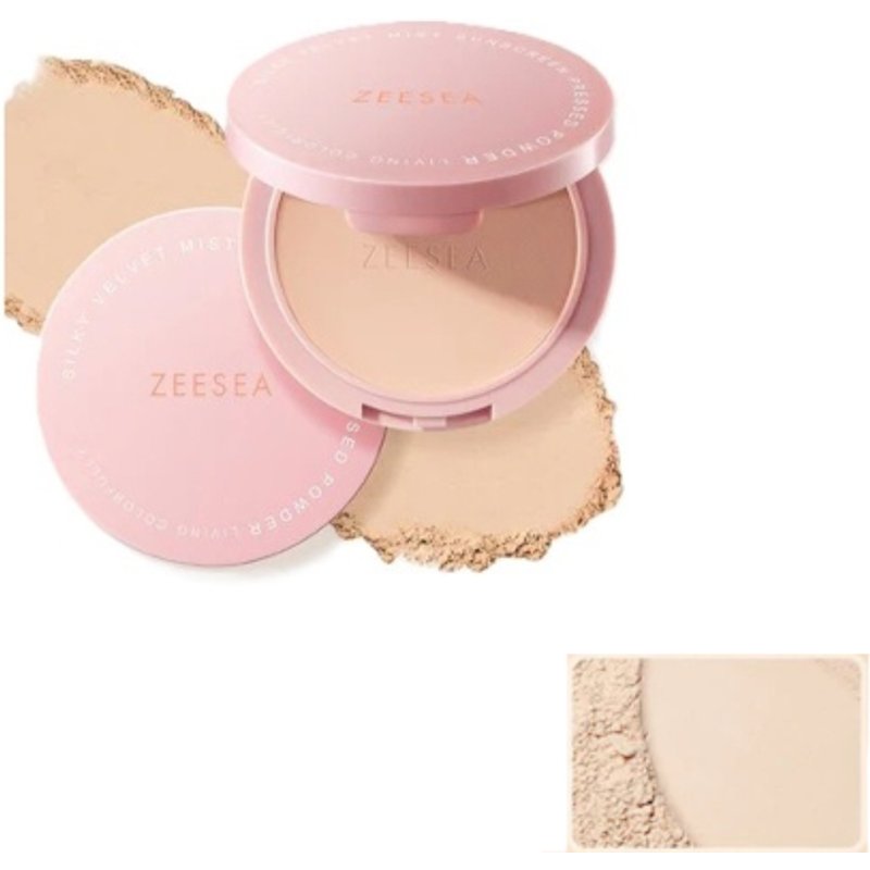 Zeesea - Silky Matte Sunscreen Powder SPF25 PA+++ - 8g - #02 Light Beige