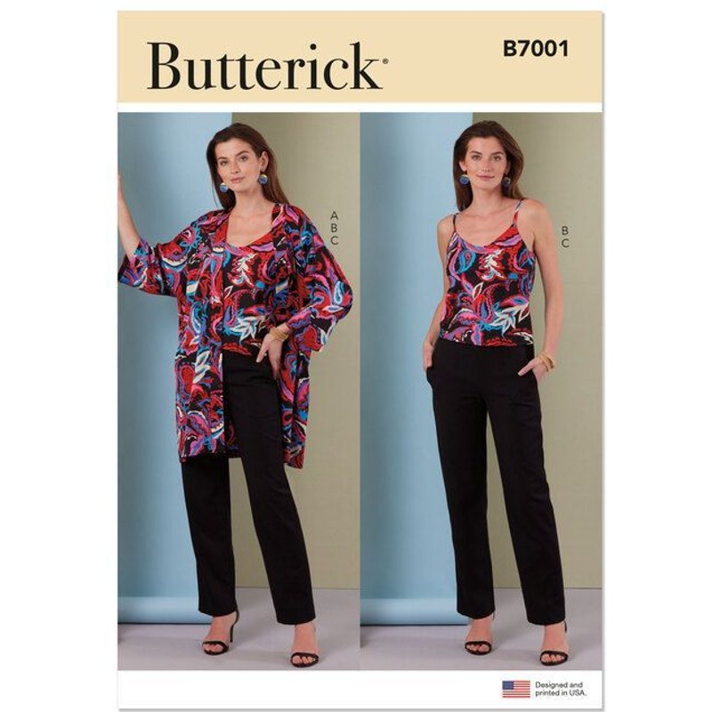 Patron Butterick 7001/U5 - Veste, caraco et pantalon