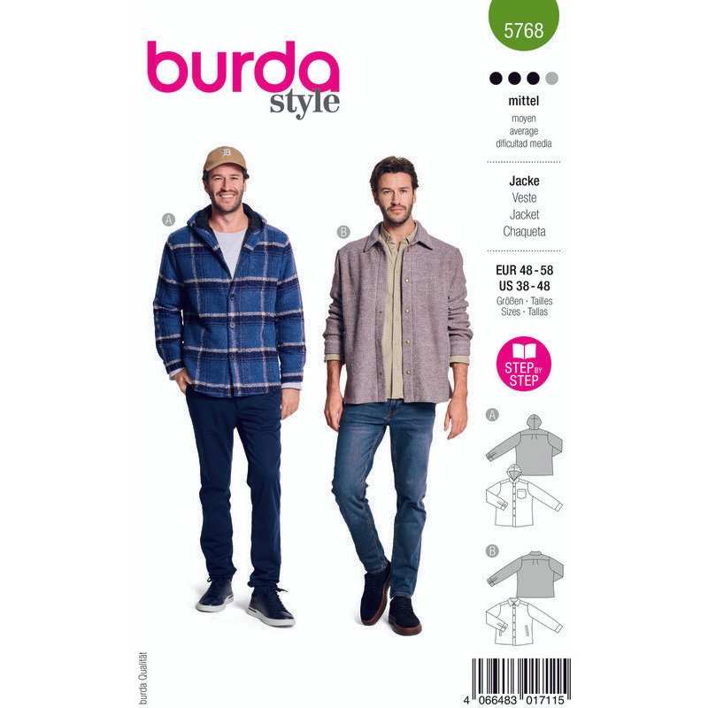 Patron Burda 5768 - Veste légère et cardigans