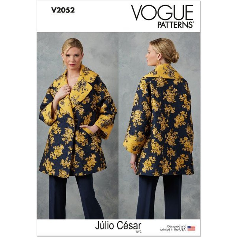 Patron Vogue 2052 Y5 (46-54) - Veste ample avec col Ă revers