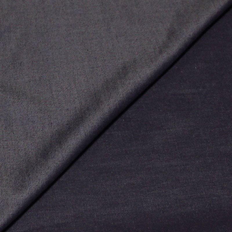 Chambray coton & viscose - Bleu