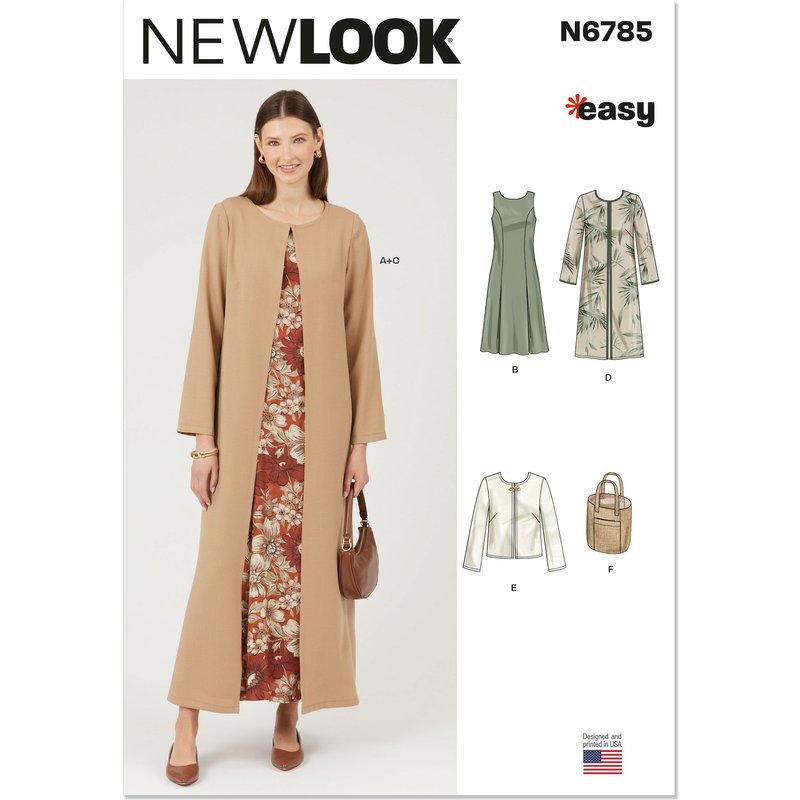 Patron New Look 6785 - Robe, Manteau, Veste et Sac