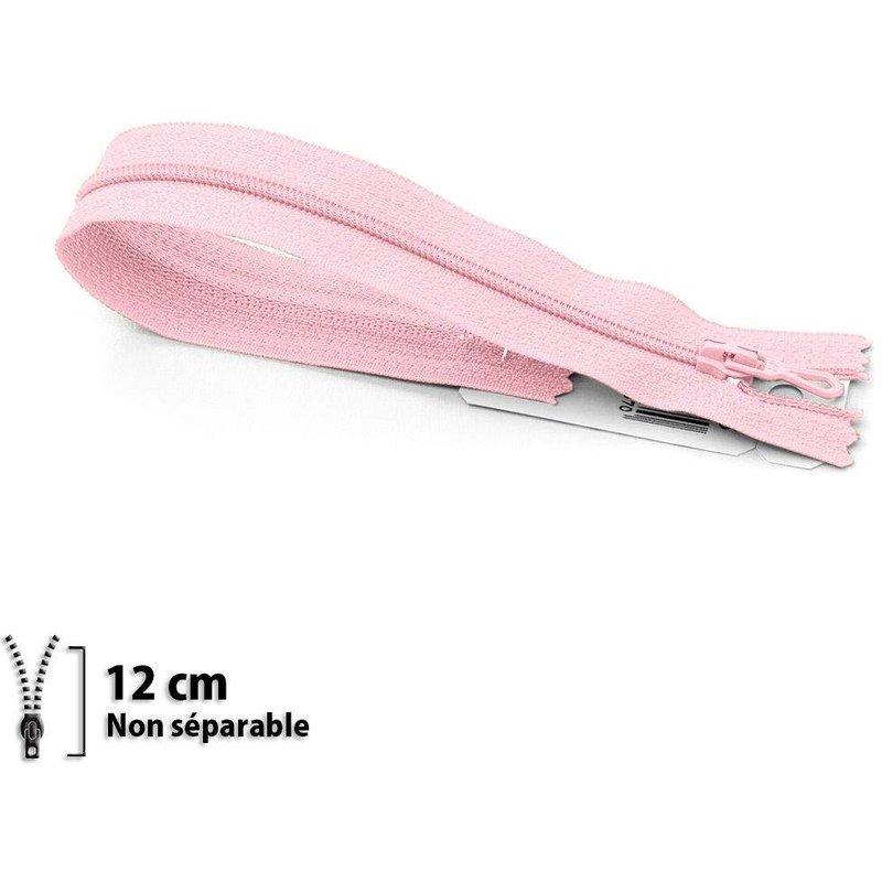 Fermeture Eclair ® spiralée rose 12cm
