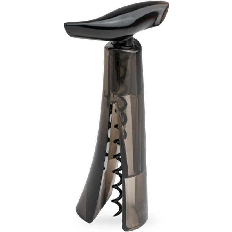 Elegance has found its gesture with the Allure Air manual corkscrew with endless screw, whose slender fully transparent design evokes a haute-couture silhouette. Simply turn the handle to extract the cork without effort. Allure