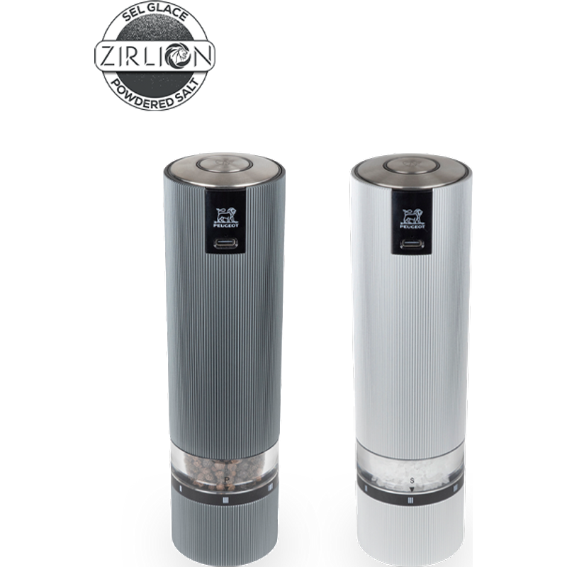 A pair of electric mills with a distinctly high-tech approach: these pepper and salt mills combine design, technology and precision. Line Sense