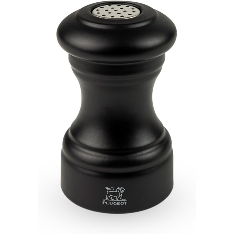 Drawing its inspiration from the first Peugeot table pepper mill produced in 1874, the Bistro salt shaker has been designed to effortlessly enhance the flavour of your food. Stylish and elegant, this salt shaker has a chic muted matt black finish, which will bring a timeless sophisticated touch to your dining table. Bistro
