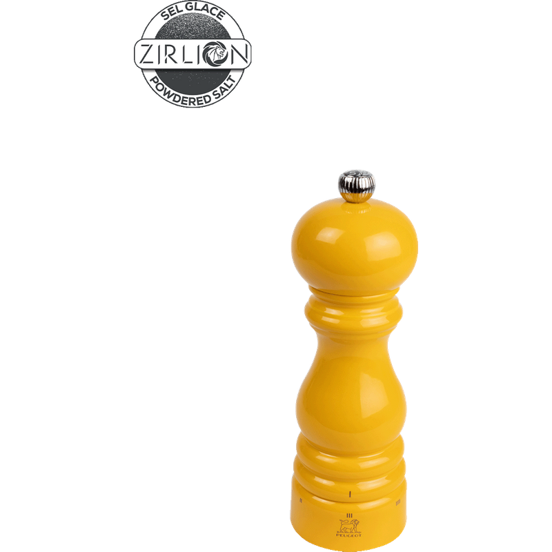 This colourful mill catches the eye and awakens the senses. In this energising saffron yellow shade, the 18 cm Paris u'Select mill will always stand out. Pair it with a pepper mill from the ParisRama collection to create an invigorating set of mills that will brighten up the look of your table. Paris u'Select