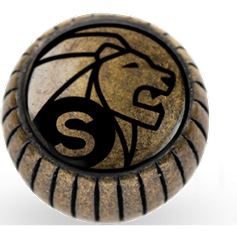 Featuring the distinguished Peugeot lion's head and the letter "S" marked prominently for easy recognition, this button will add some age-old charm to your salt mill. In particular, it would be an ideal embellishment for pepper mills in the Paris and Bistro Antique collections. Jewel button