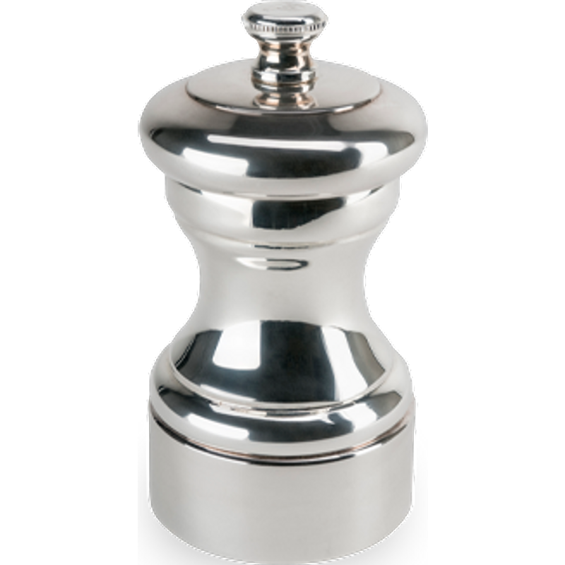 A genuine piece of fine silverware, this Peugeot Mignonnette collection pepper mill is clad in silver-plated metal from head to toe. A magnificent reissue of the very first Peugeot pepper mill, a model created in 1874. Mignonnette