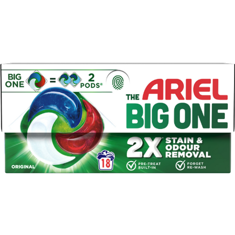 Ariel The Big One Original Laundry Detergent Pods - 18 pcs.