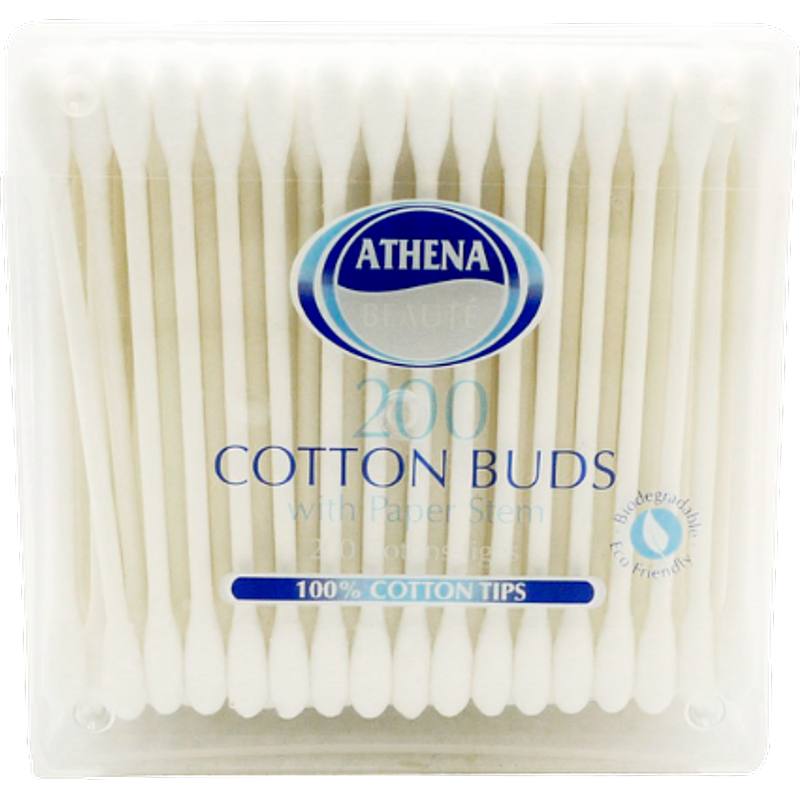 Athena Beauté Bastoncini di cotone - 200 pezzi